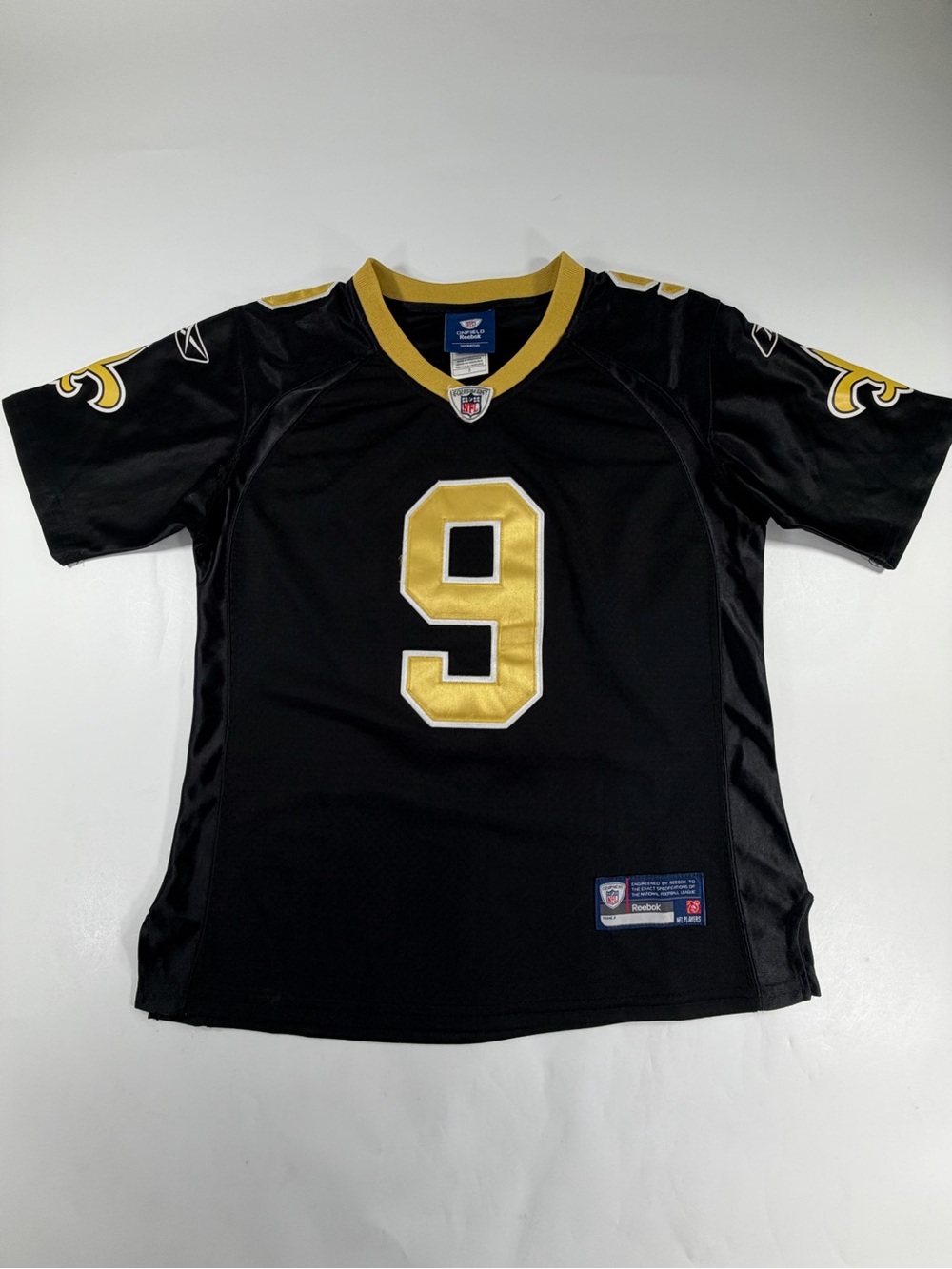 Reebok Drew Brees #9 Saints Jersey Women’s Small Black NFL On Field SewnI’m